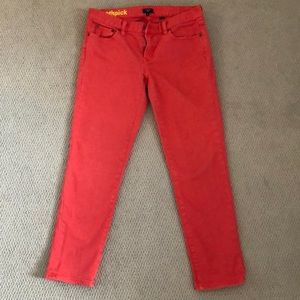 J CREW, toothpick orange jeans ( Size 30)